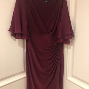 Ralph Lauren maroon dress size 10 EUC